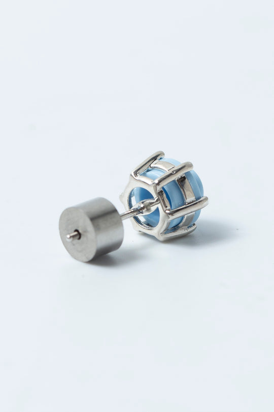 Round colorblock pierced earring
