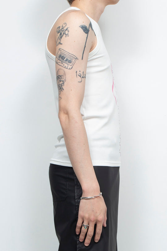 White bow vest