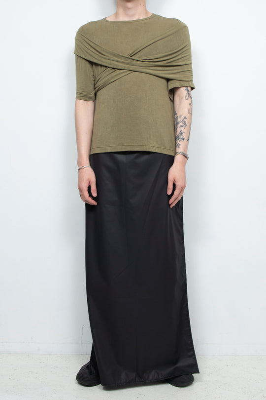 Two tone cross elastic top Yellow