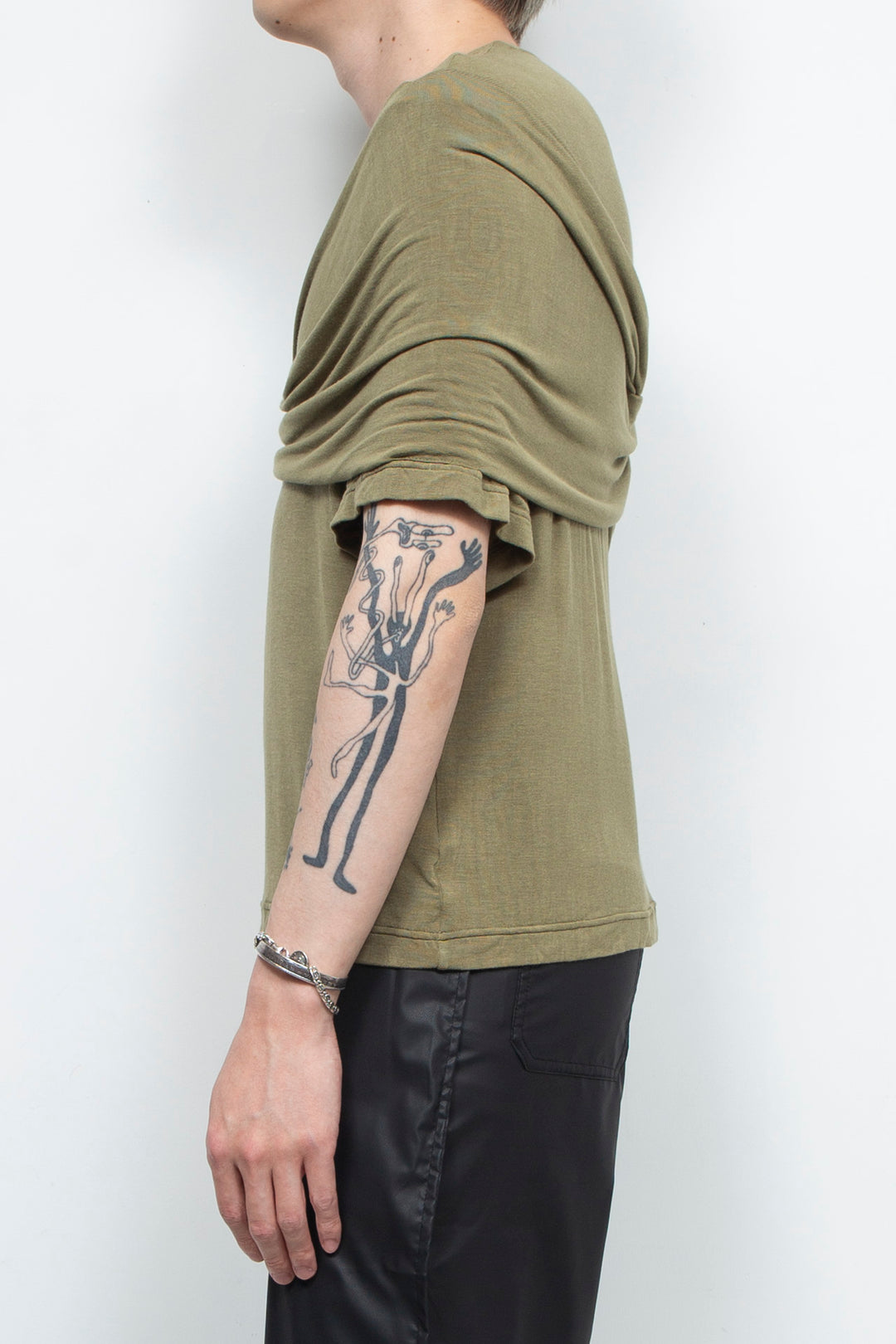 Two tone cross elastic top Yellow