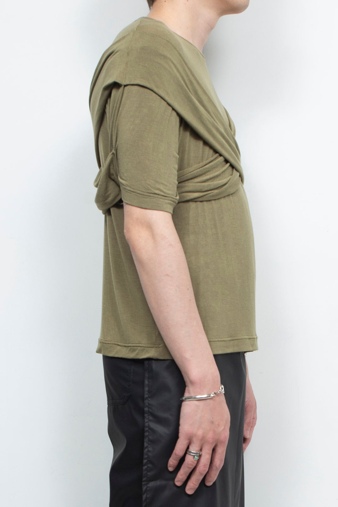 Two tone cross elastic top Yellow