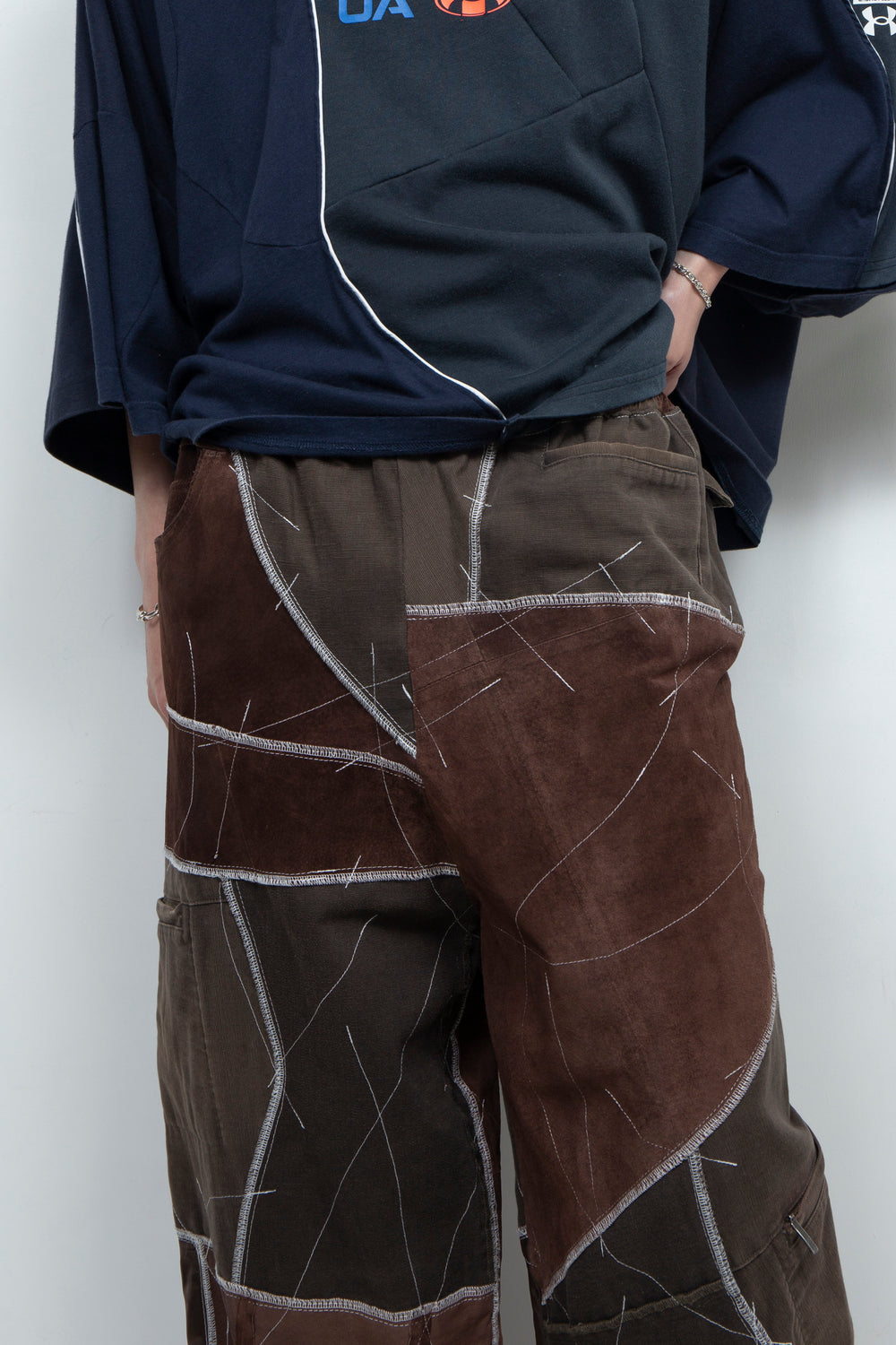 Hybrid Layered Long Pants / Brown