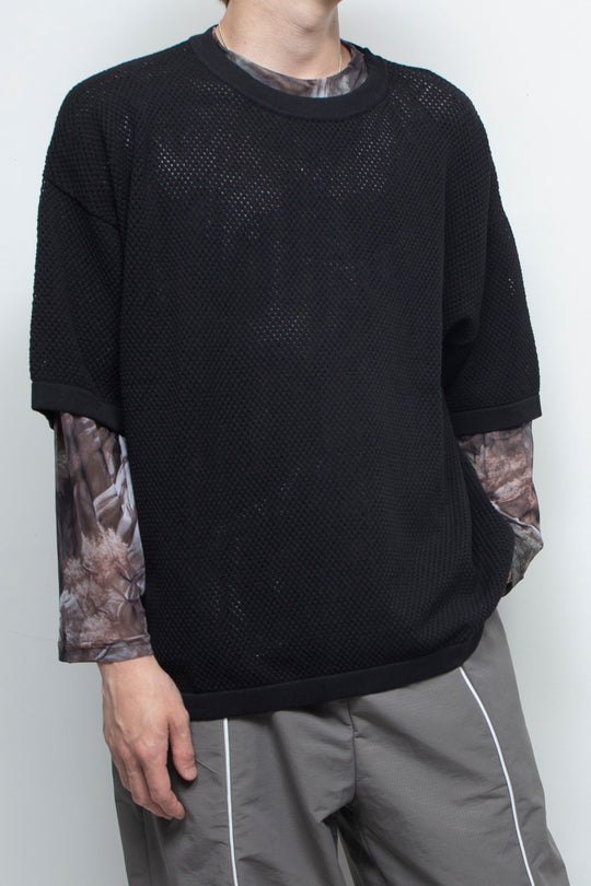 MESH KNIT TEE