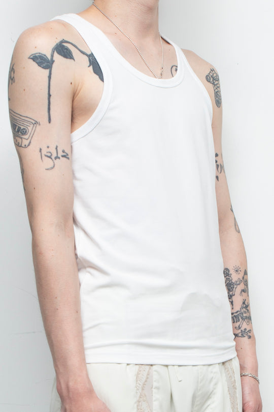"UNDERS".02 Comfort Tank Tops WHITE