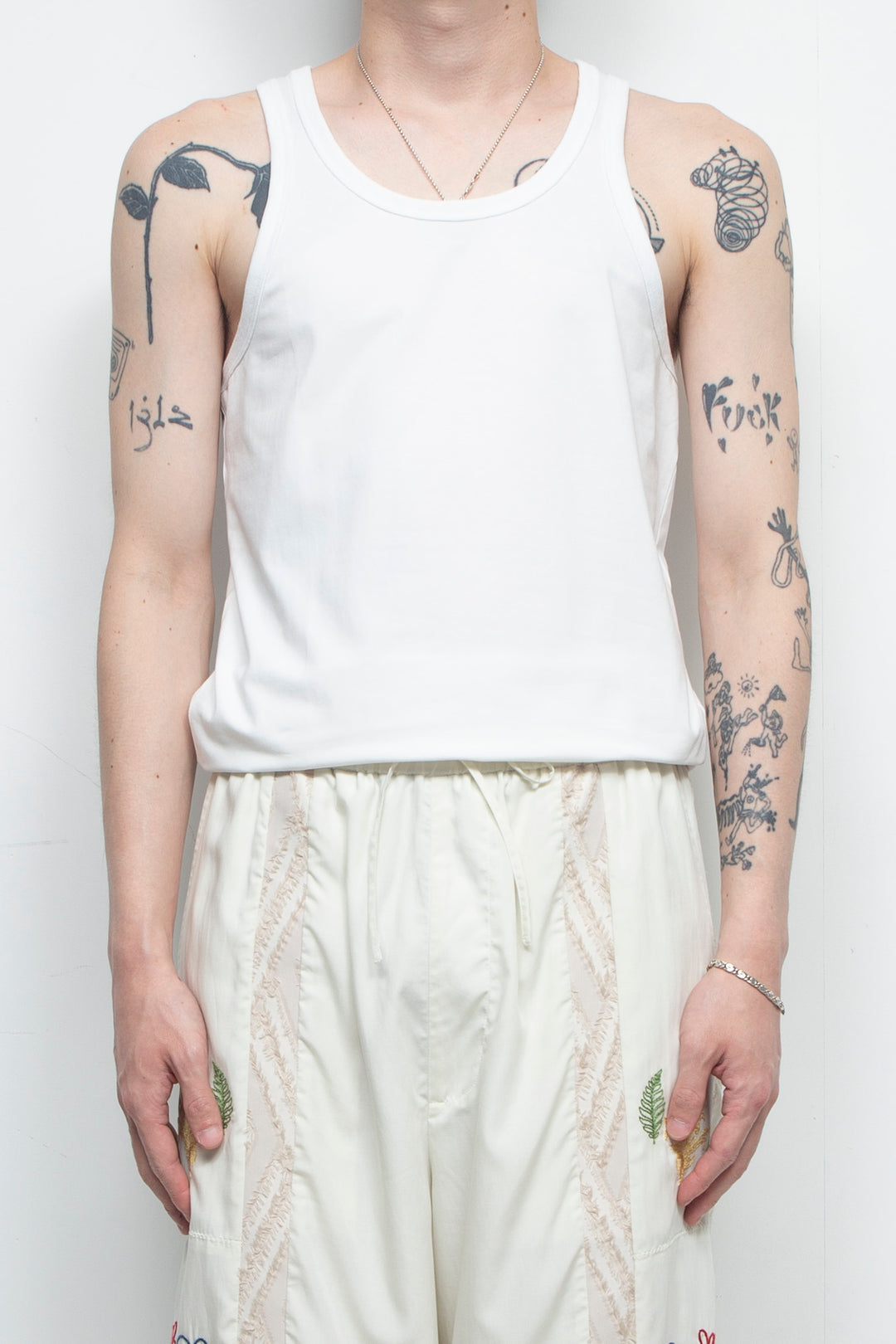 "UNDERS".02 Comfort Tank Tops WHITE
