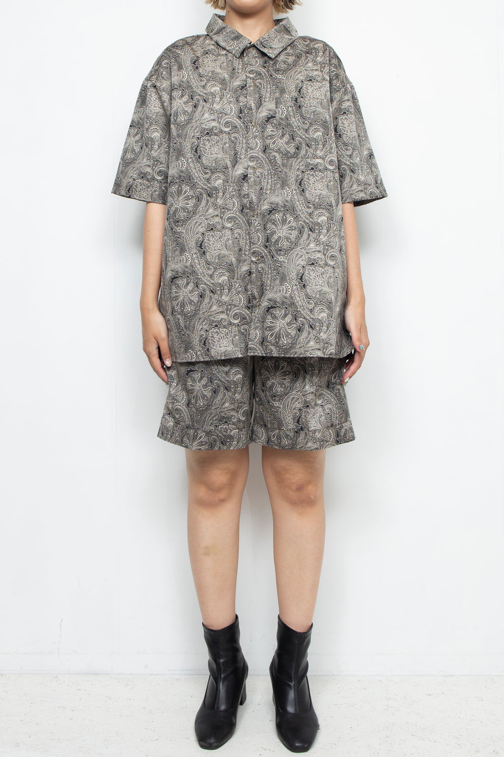 Paisley-print shirt Black