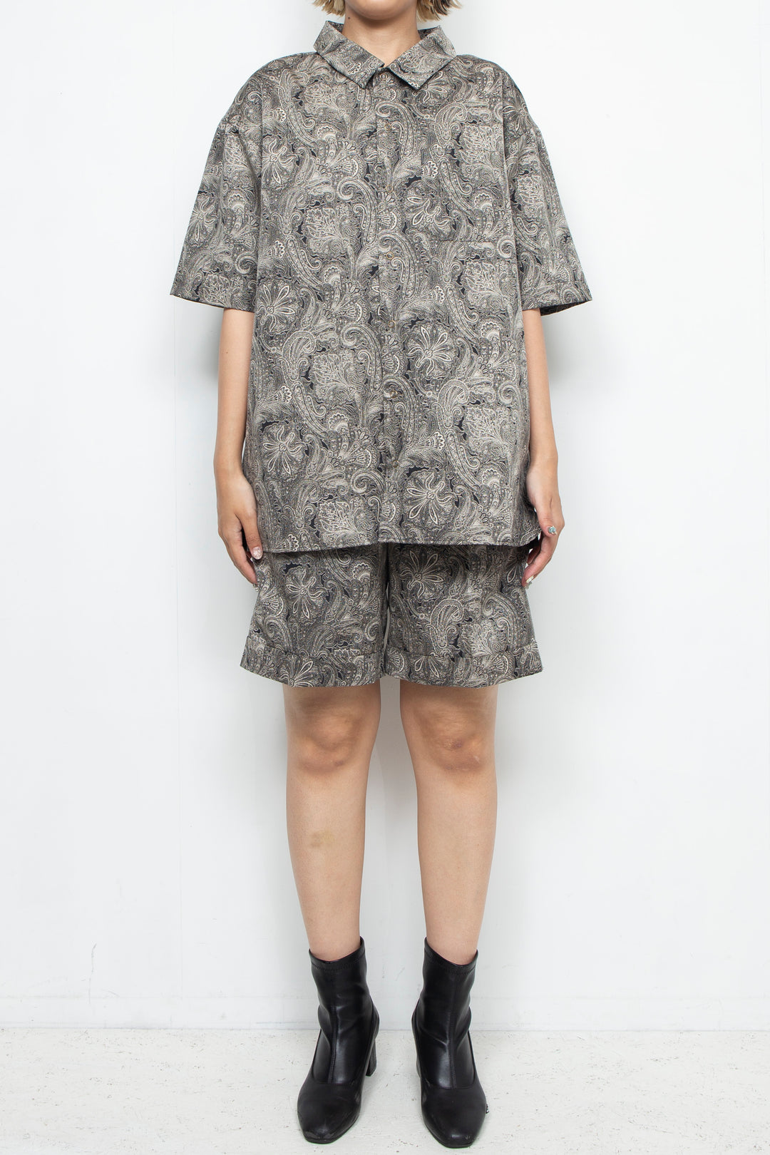 Paisley-print shirt Black