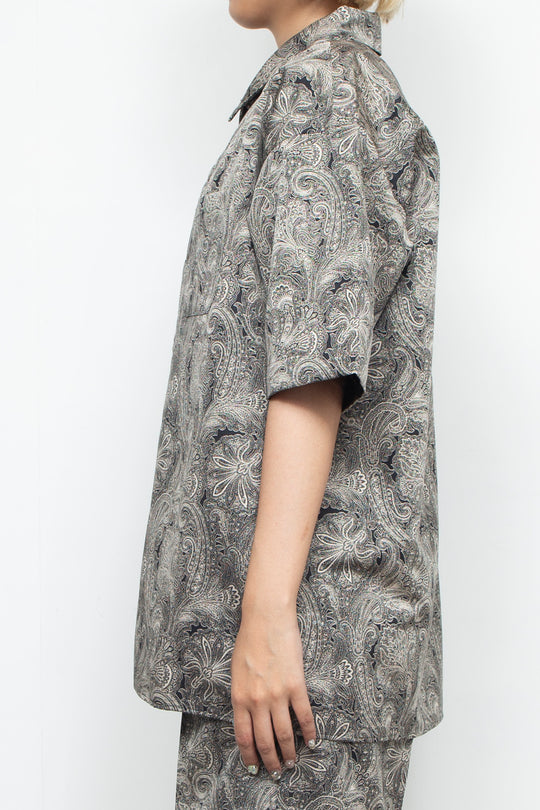 Paisley-print shirt Black