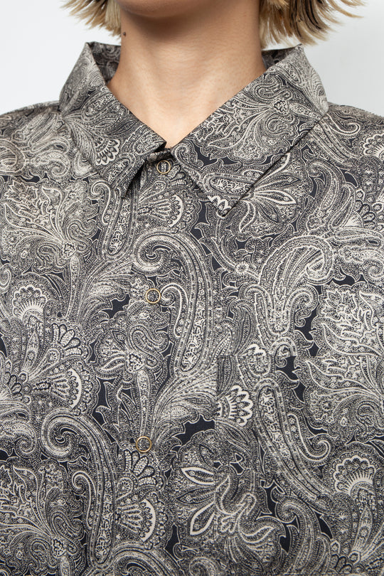 Paisley-print shirt Black