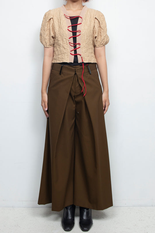 Puff short sleeve cord tops