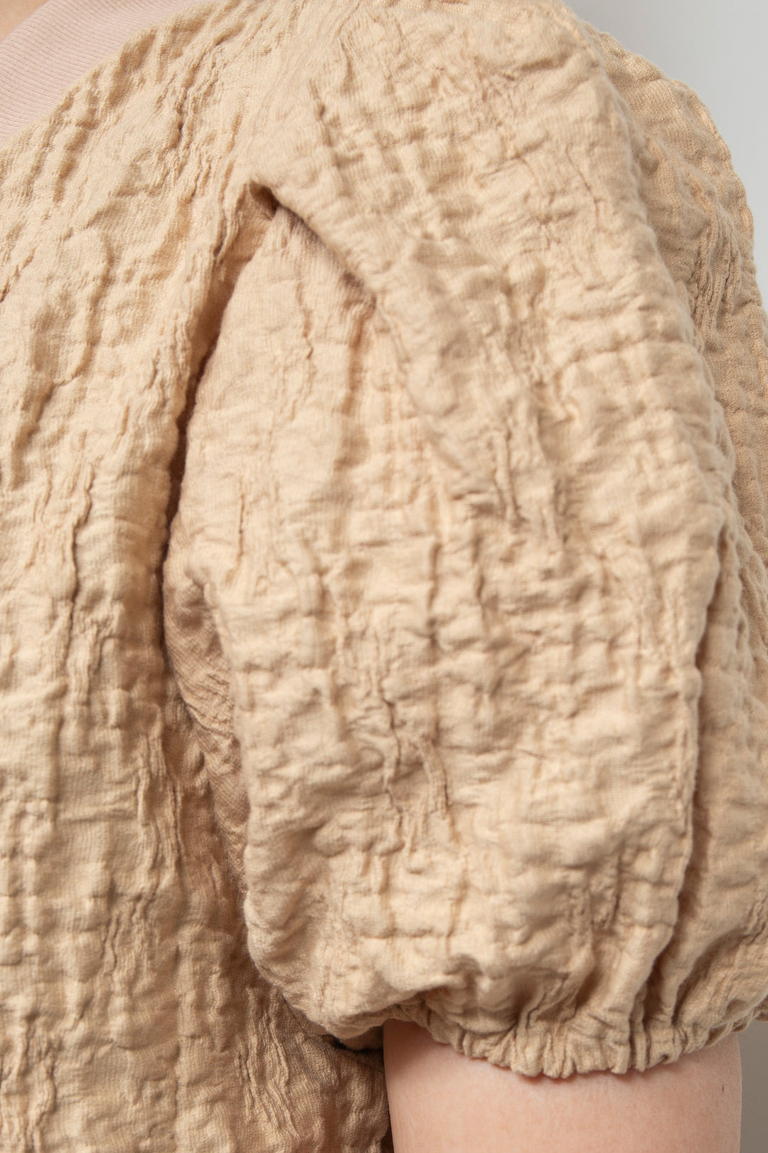 Puff short sleeve cord tops