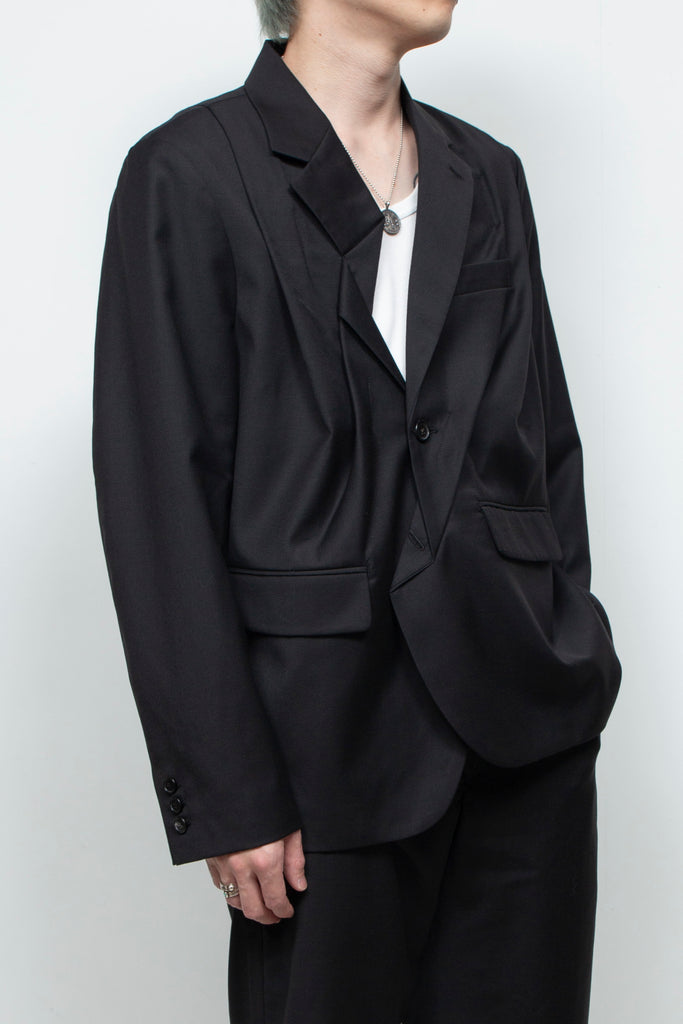 mahito91 専用 タックデザインジャケット Black / MAHITO MOTOYOSHI（マヒトモトヨシ