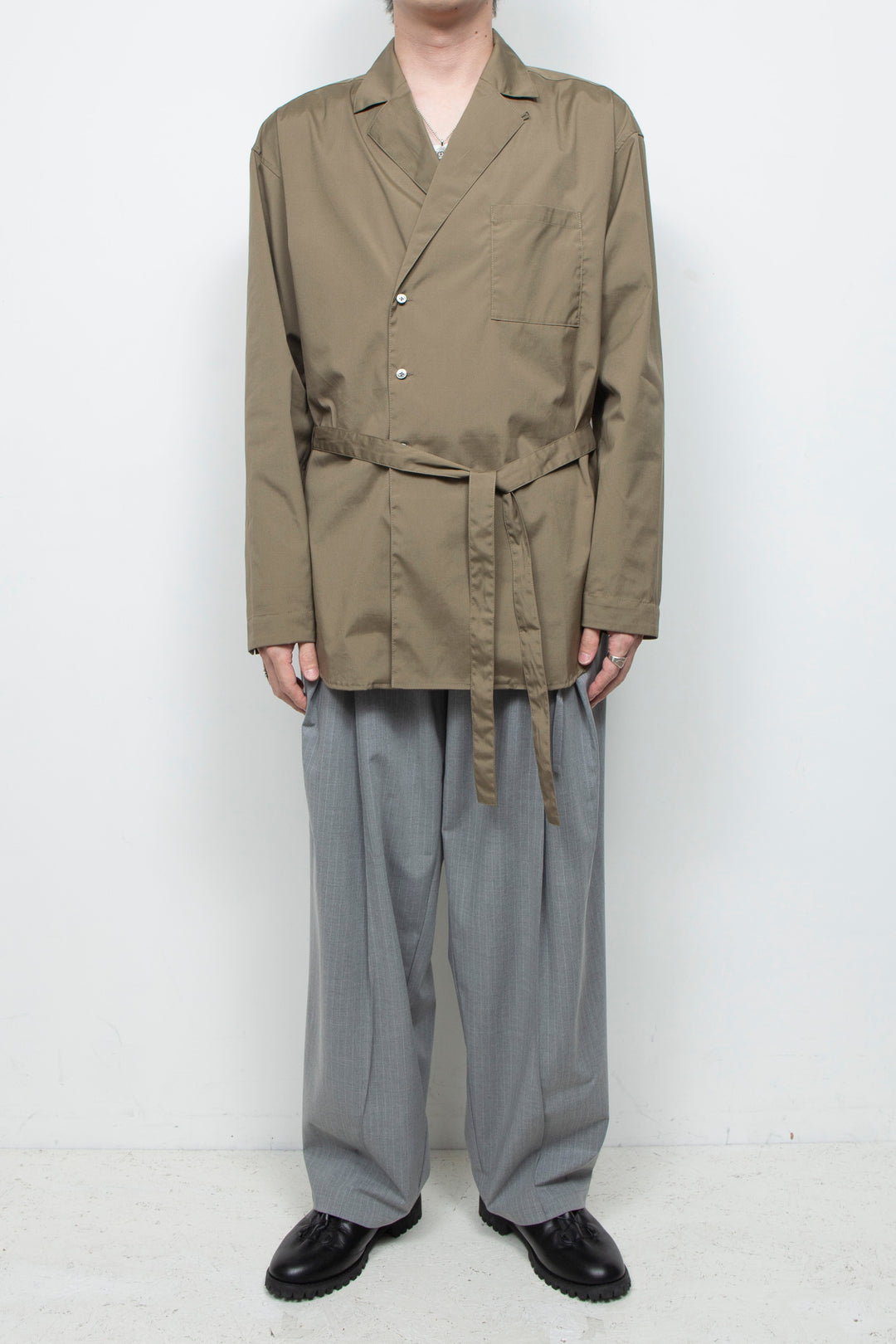 Vintage Supima Broad Gown Shirt KHAKI