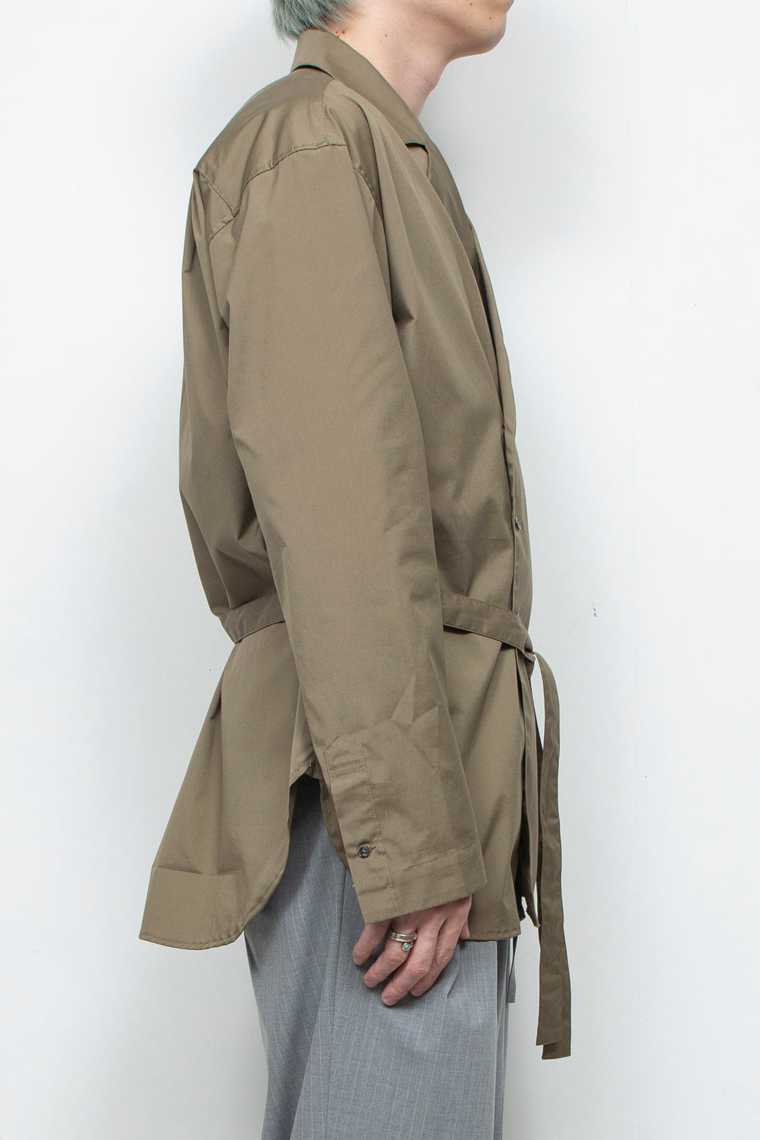 Vintage Supima Broad Gown Shirt KHAKI