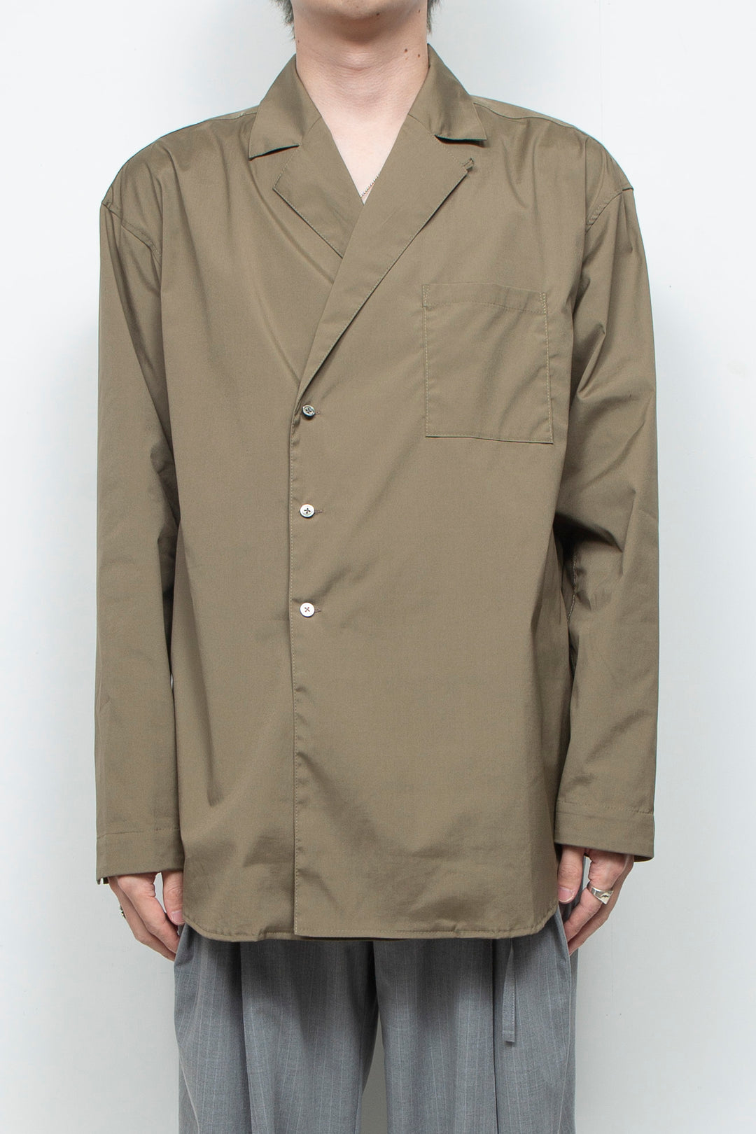 Vintage Supima Broad Gown Shirt KHAKI