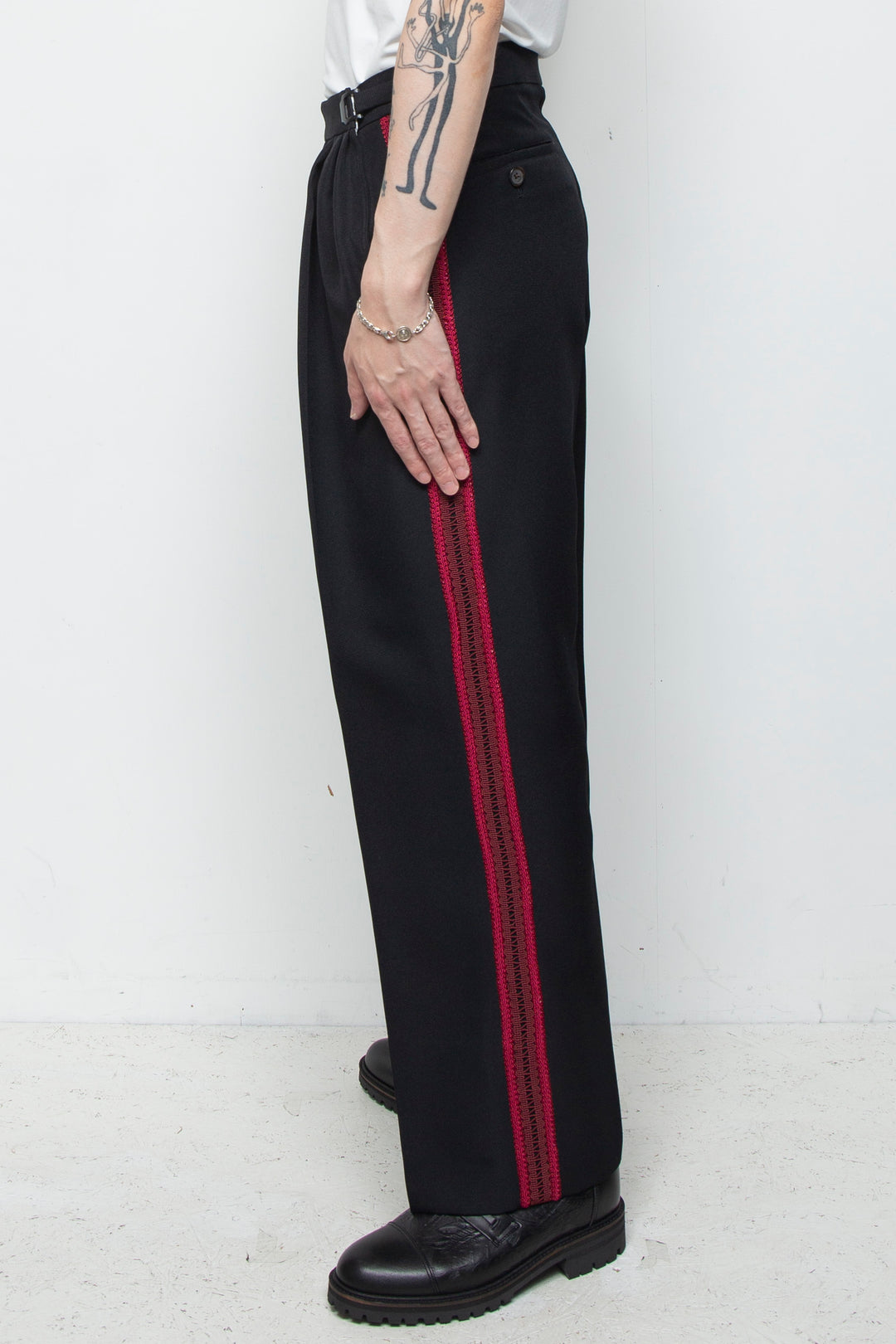 "TECATE" Mordern Mariachi Wide Trousers BLACK