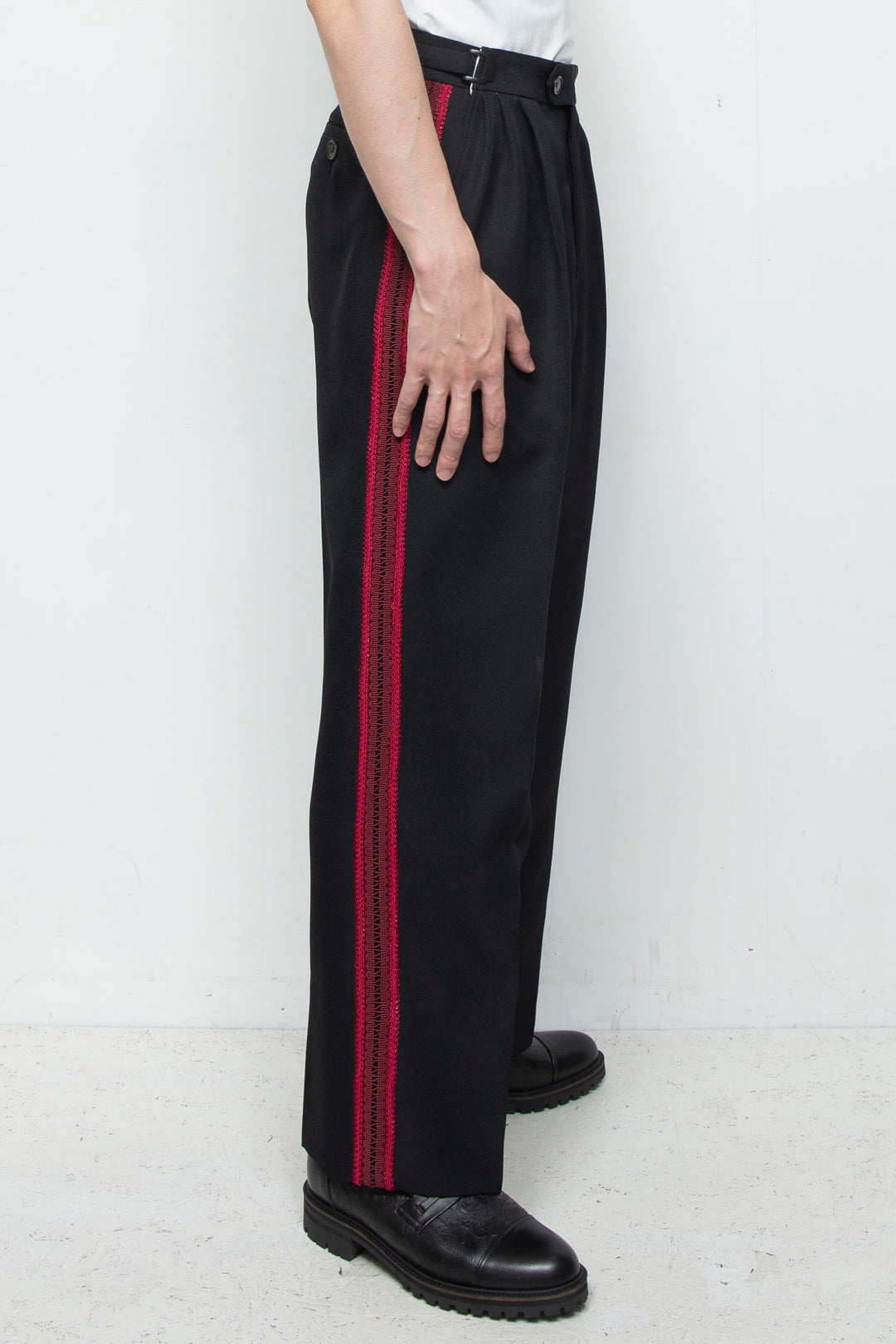 "TECATE" Mordern Mariachi Wide Trousers BLACK