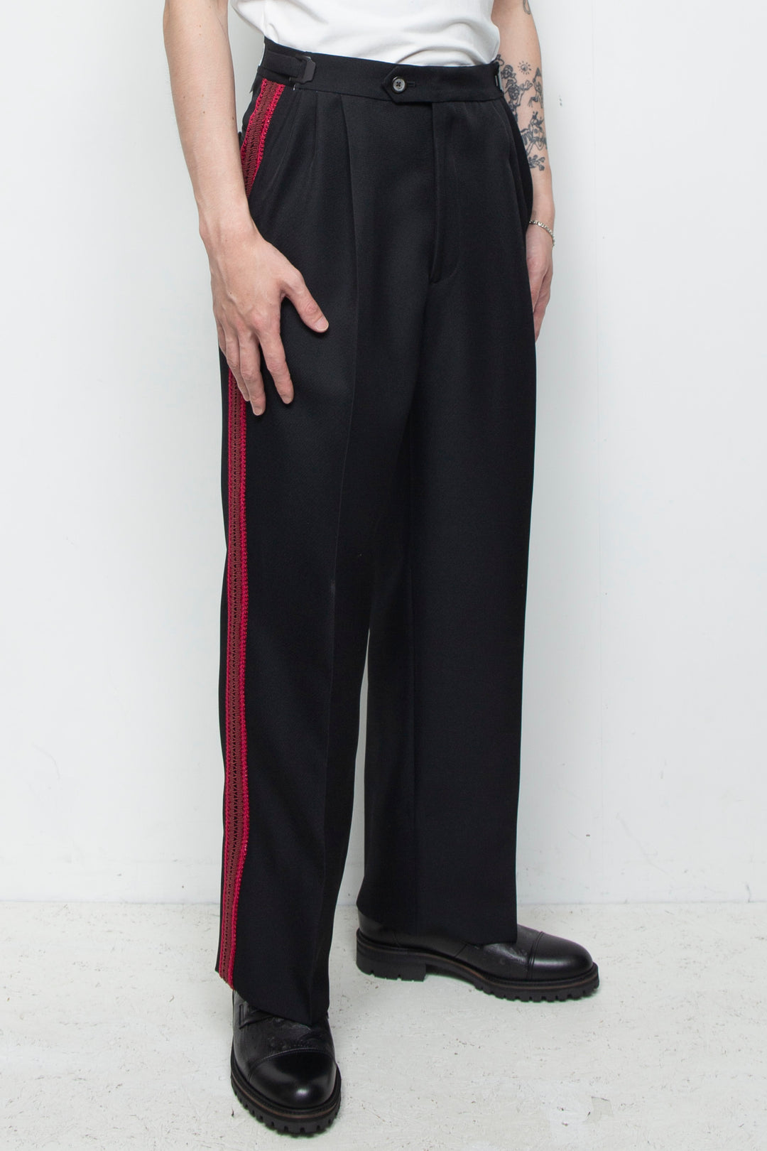 "TECATE" Mordern Mariachi Wide Trousers BLACK