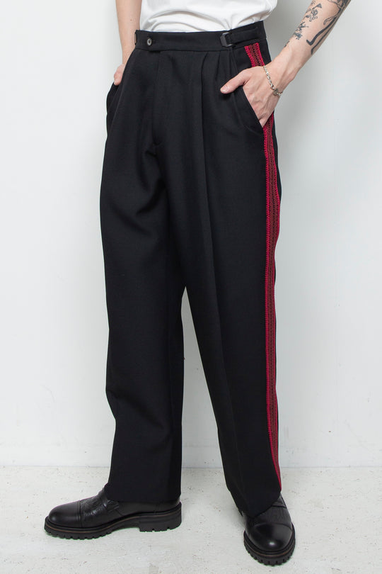 "TECATE" Mordern Mariachi Wide Trousers BLACK