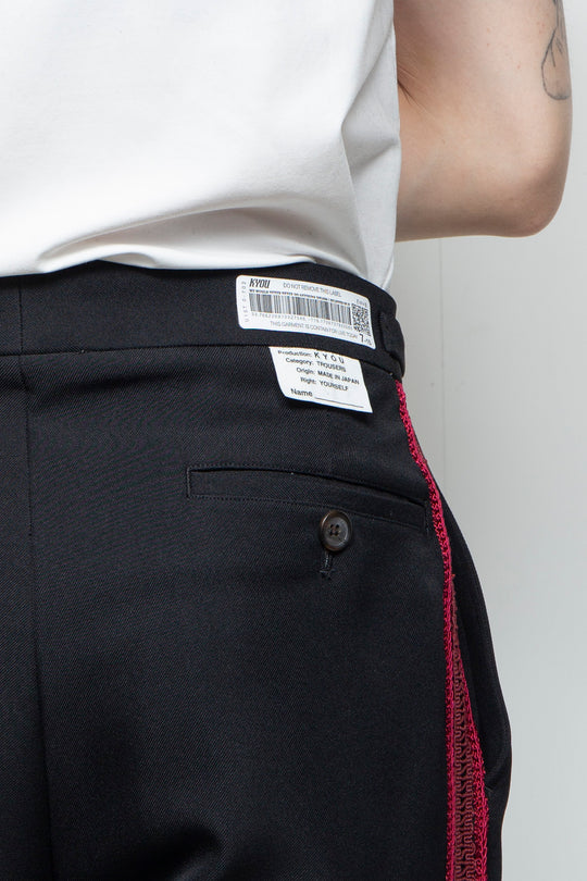 "TECATE" Mordern Mariachi Wide Trousers BLACK