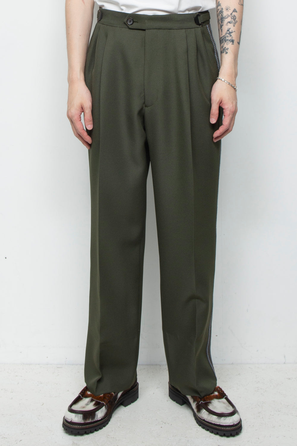 "TECATE" Mordern Mariachi Wide Trousers KHAKI