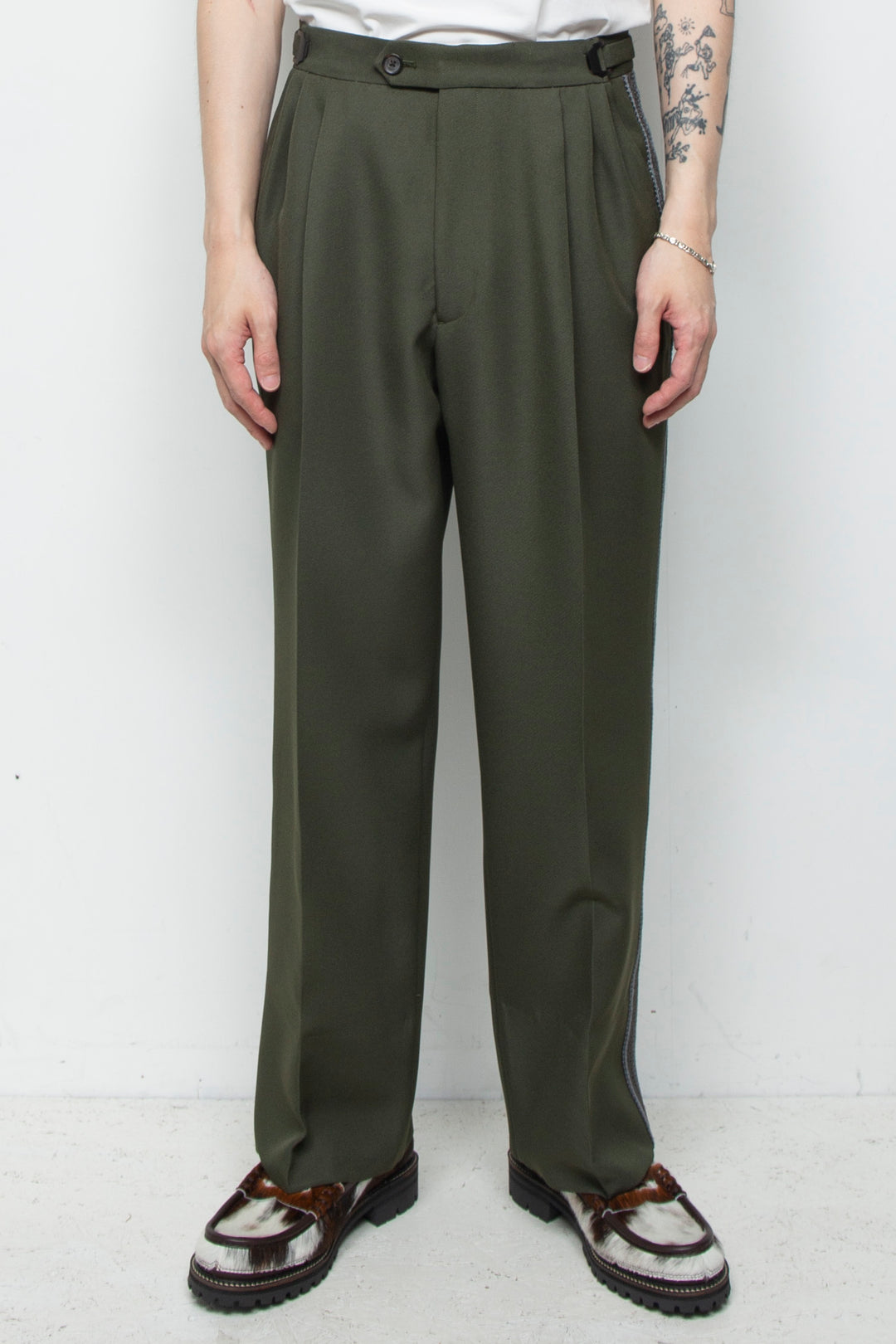 "TECATE" Mordern Mariachi Wide Trousers KHAKI
