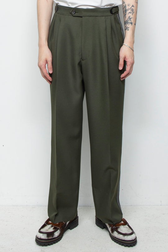 "TECATE" Mordern Mariachi Wide Trousers KHAKI