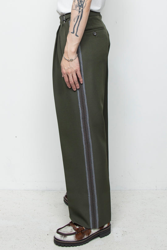 "TECATE" Mordern Mariachi Wide Trousers KHAKI