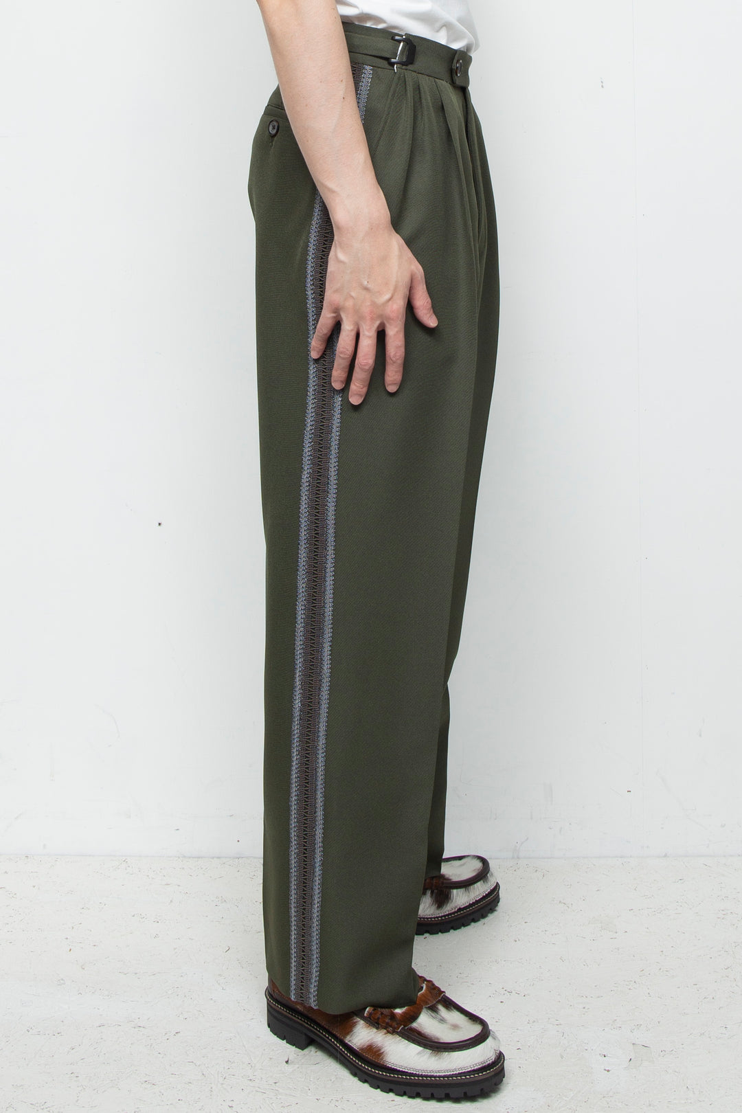 "TECATE" Mordern Mariachi Wide Trousers KHAKI