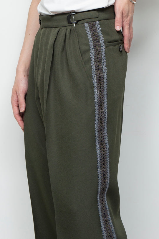 "TECATE" Mordern Mariachi Wide Trousers KHAKI