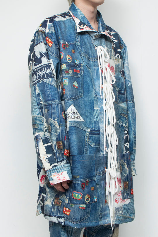 TROMPE L'OEIL DENIM PATTERN SHJ JUV