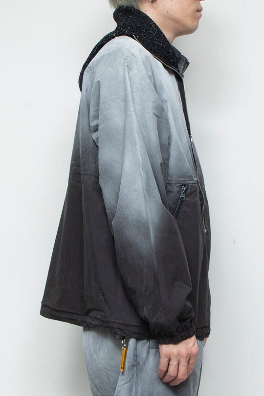 SPRAY PIGMENT-DYED BALACLAVA JACKET BLACK