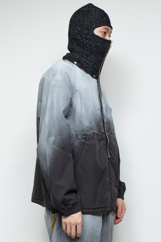 SPRAY PIGMENT-DYED BALACLAVA JACKET BLACK