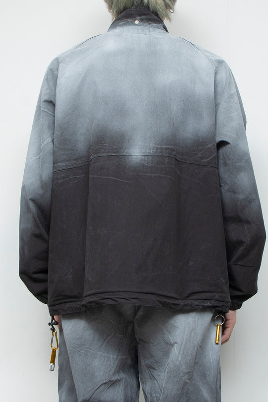 SPRAY PIGMENT-DYED BALACLAVA JACKET BLACK