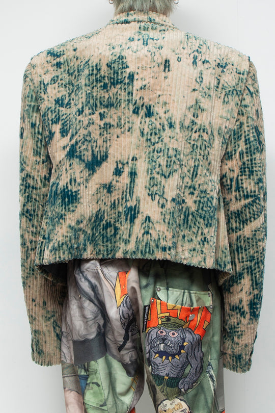 ROUND SILHOUETTE SHORT JK DYE BLEACH GREEN