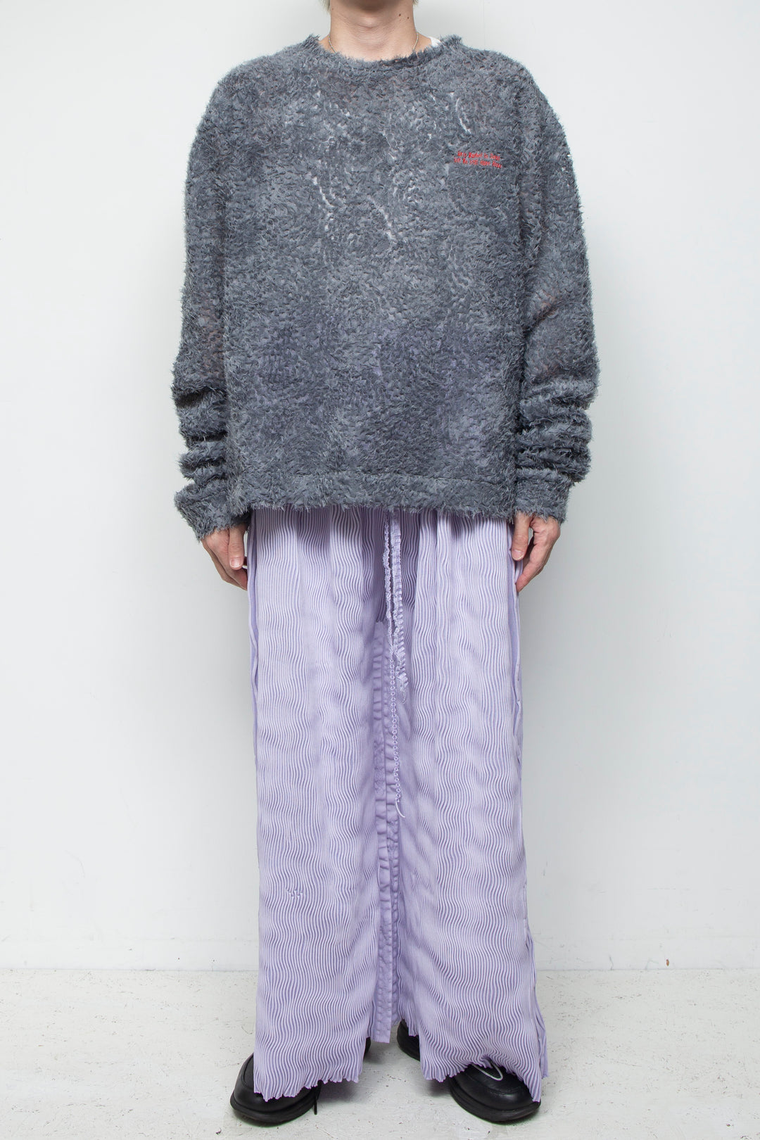 LARGEST SEAMLESS KNIT PT/RIB PURPLE