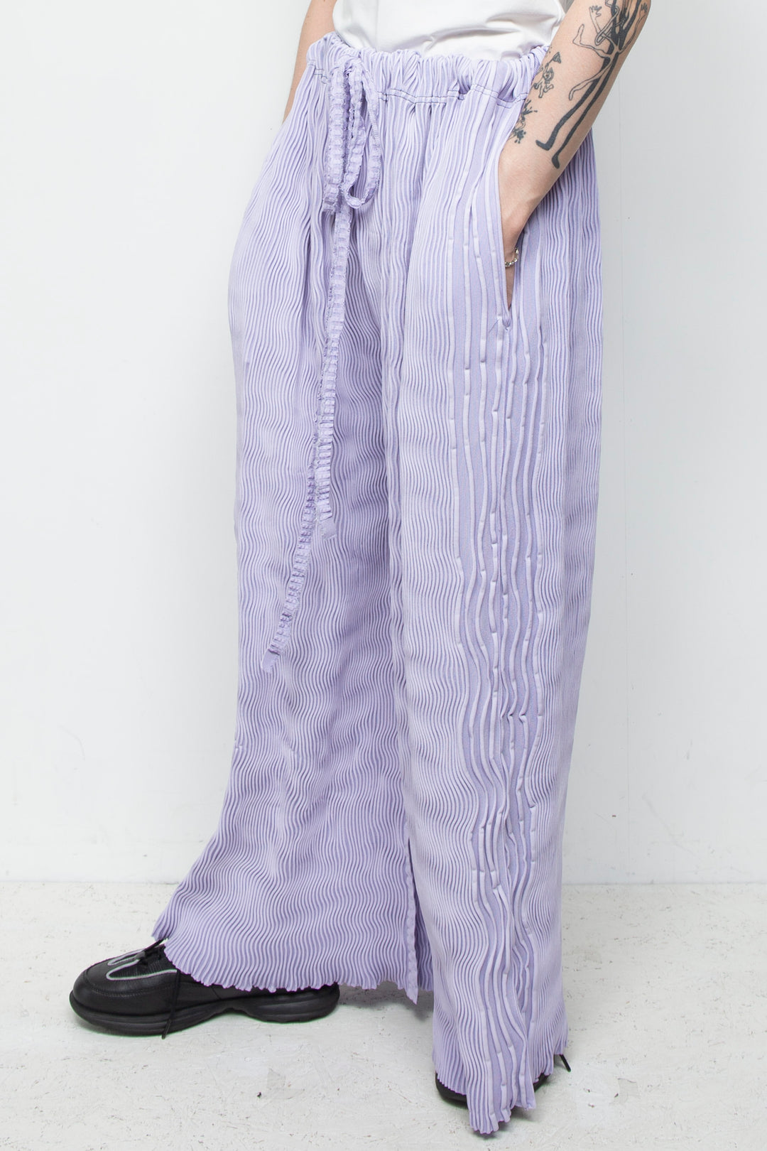 LARGEST SEAMLESS KNIT PT/RIB PURPLE