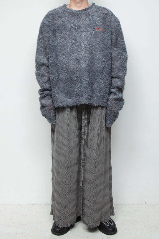 LARGEST SEAMLESS KNIT PT/RIB GREY