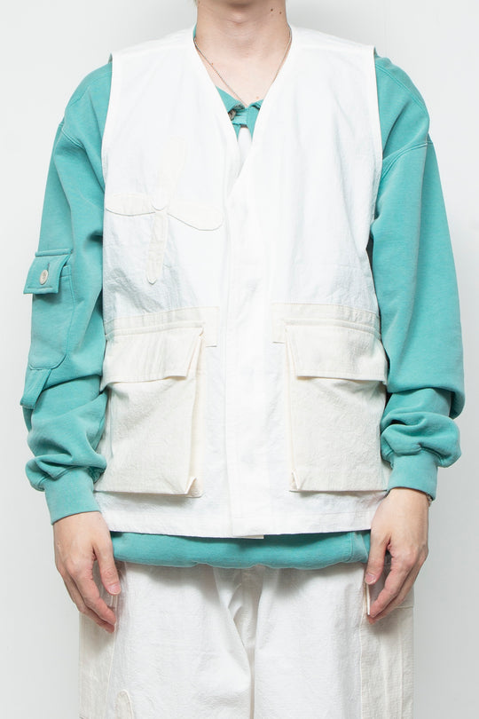 flower vest white