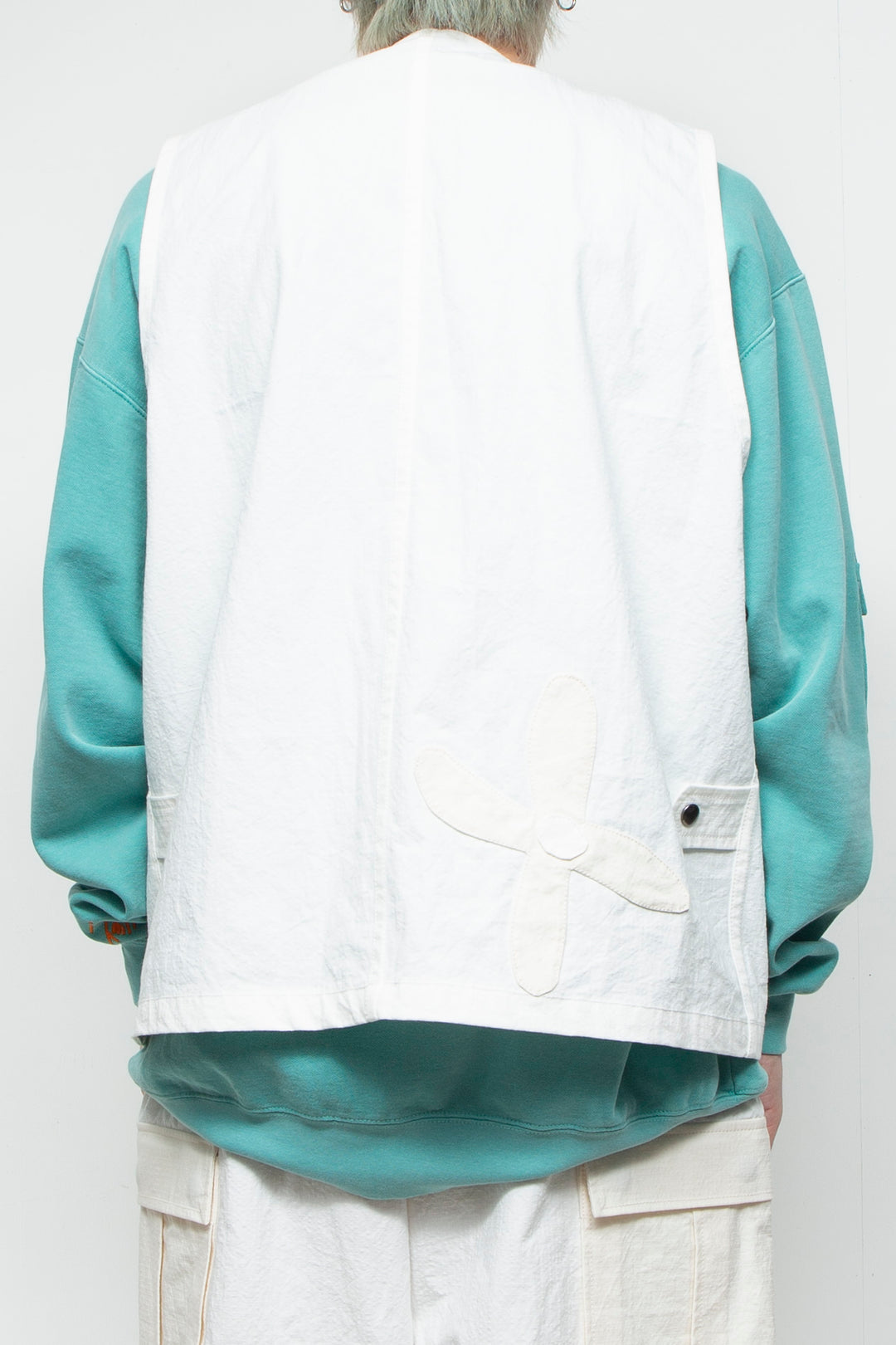 flower vest white