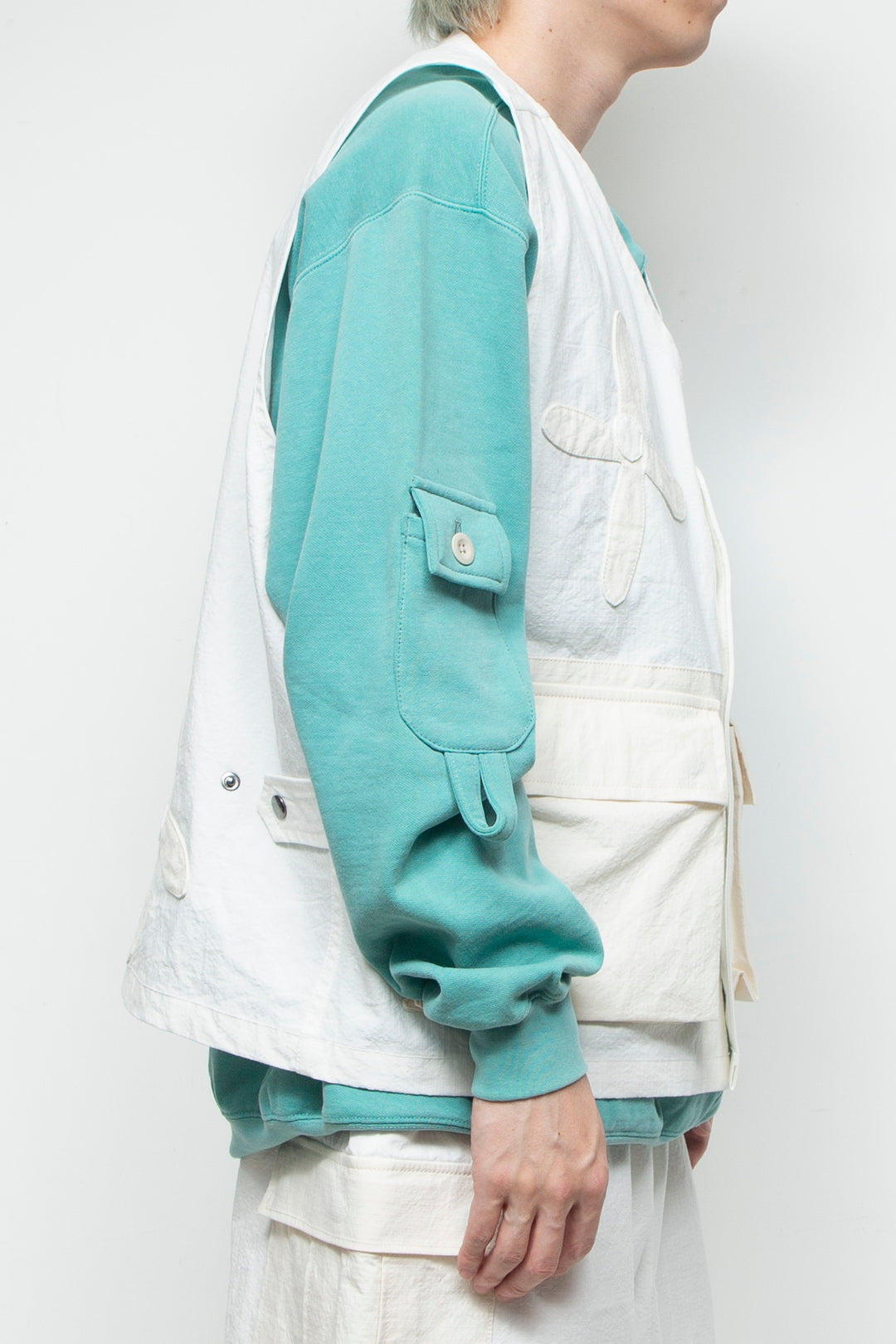 flower vest white