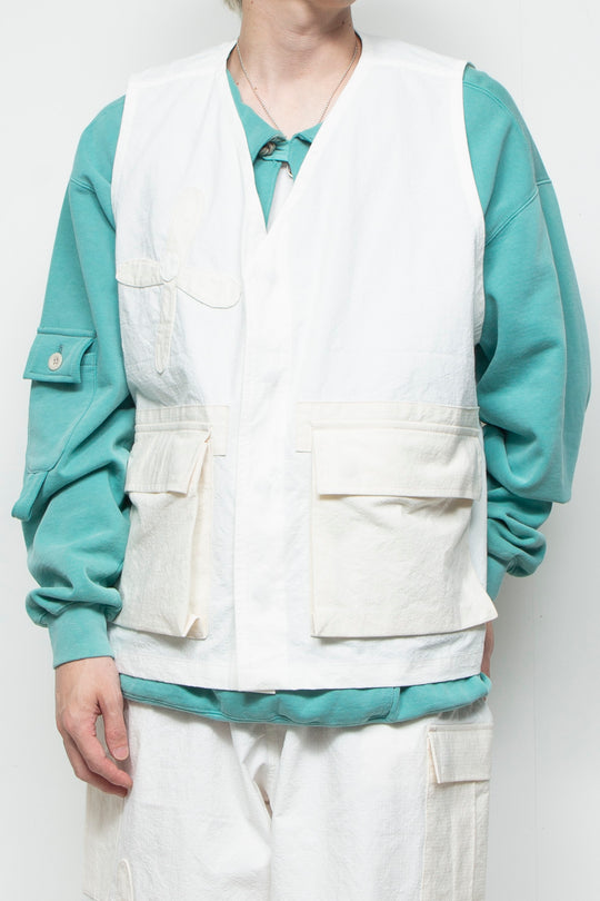 flower vest white