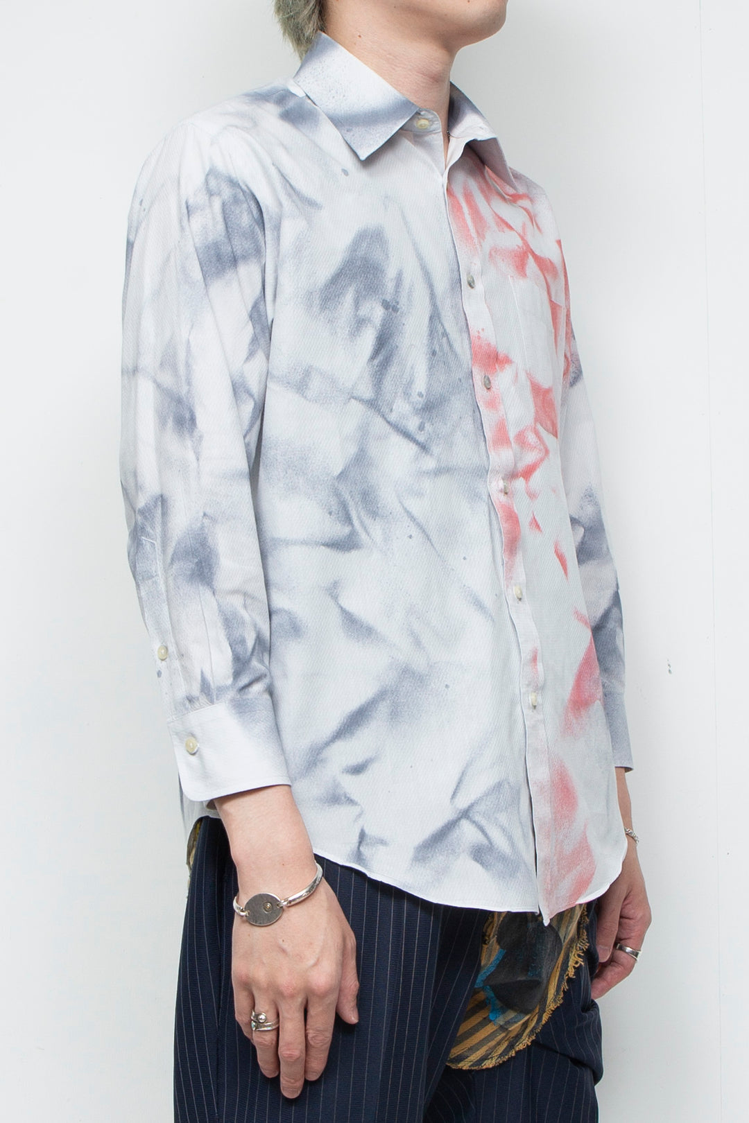 Bicolor spray shirt