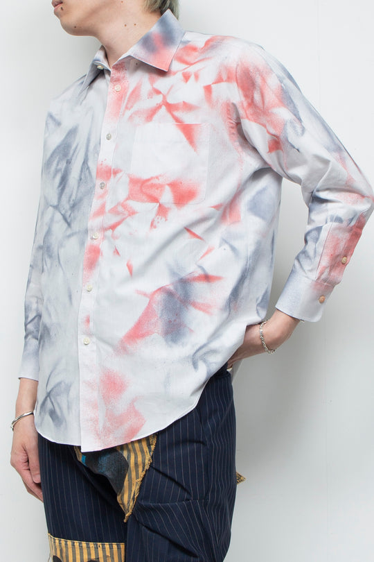 Bicolor spray shirt