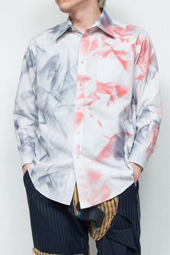 Bicolor spray shirt