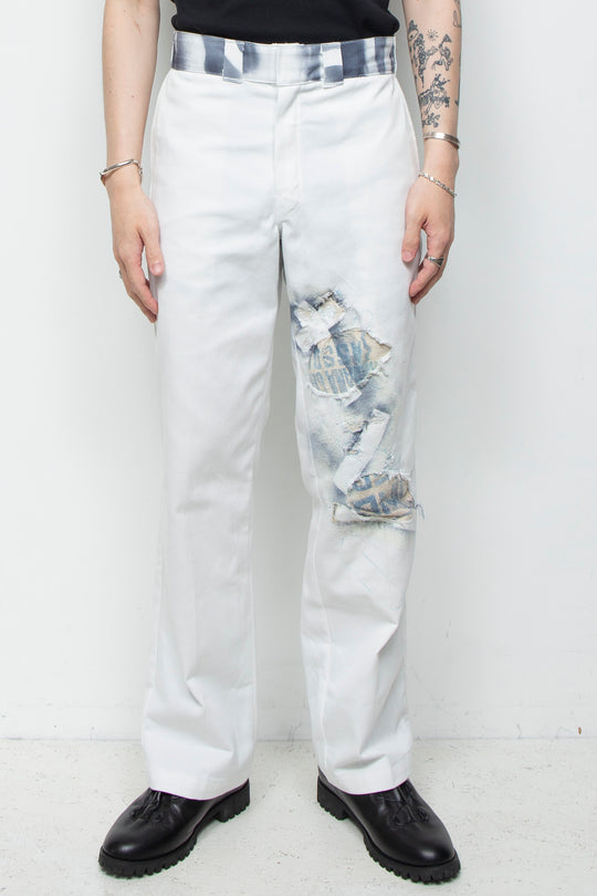 Spray on damage pants