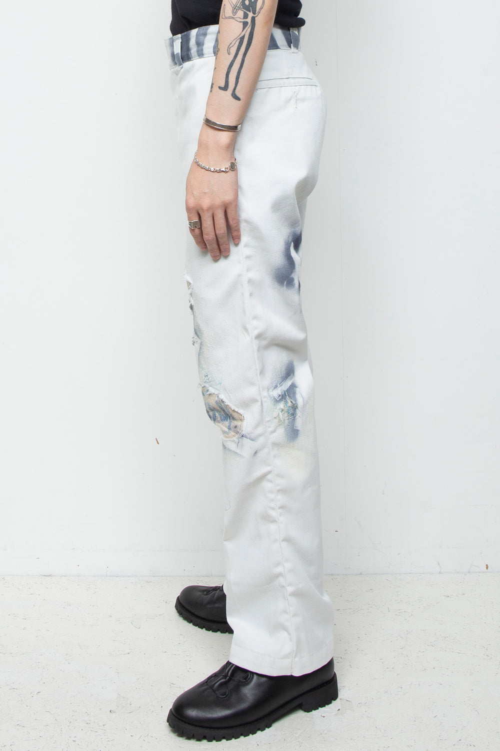 Spray on damage pants
