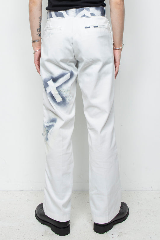 Spray on damage pants