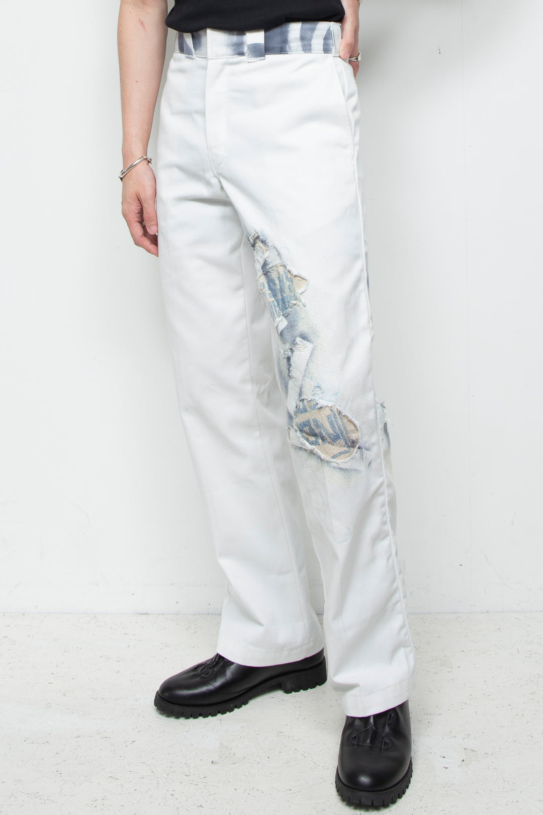 Spray on damage pants