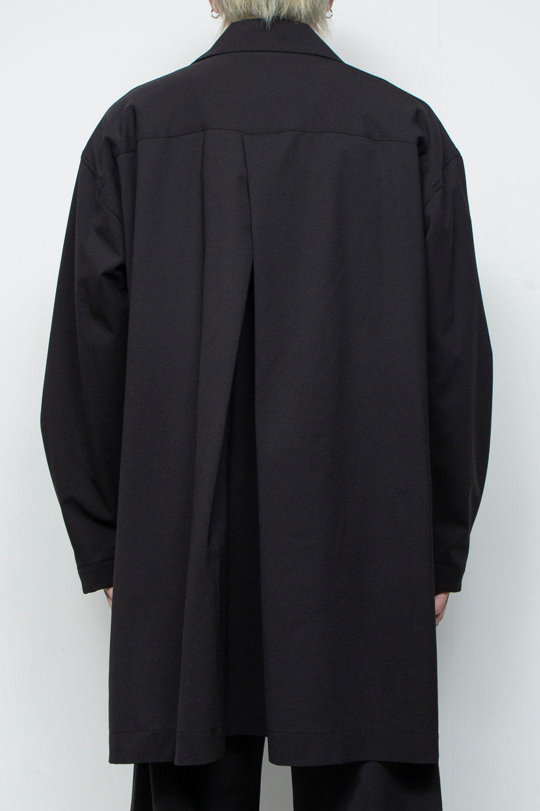 3-layer bonded suit trench coat BLACK